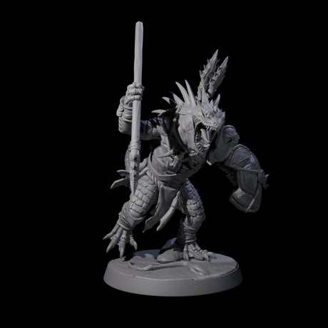 Six Spiky Lizardfolk Miniature for Dungeons and Dragons, Pathfinder or other TTRPGs
