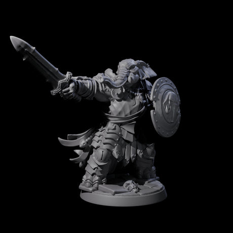 Six Stoic Loxodon Guards Miniature for Dungeons and Dragons, Pathfinder or other TTRPGs