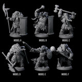 Six Stoic Loxodon Guards Miniature for Dungeons and Dragons, Pathfinder or other TTRPGs