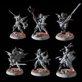 Six Vampire Spawn Miniature for Dungeons and Dragons, Pathfinder or other TTRPGs