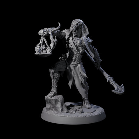 Skeletal Anbuis Priest Miniature for Dungeons and Dragons, Pathfinder or other TTRPGs