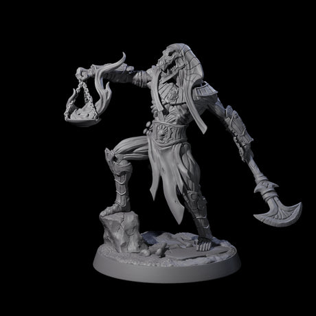 Skeletal Anbuis Priest Miniature for Dungeons and Dragons, Pathfinder or other TTRPGs