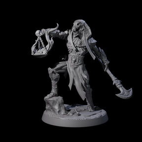 Skeletal Anbuis Priest Miniature for Dungeons and Dragons, Pathfinder or other TTRPGs