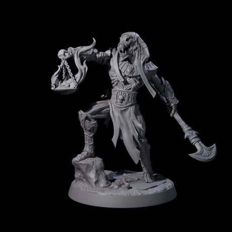 Skeletal Anbuis Priest Miniature for Dungeons and Dragons, Pathfinder or other TTRPGs