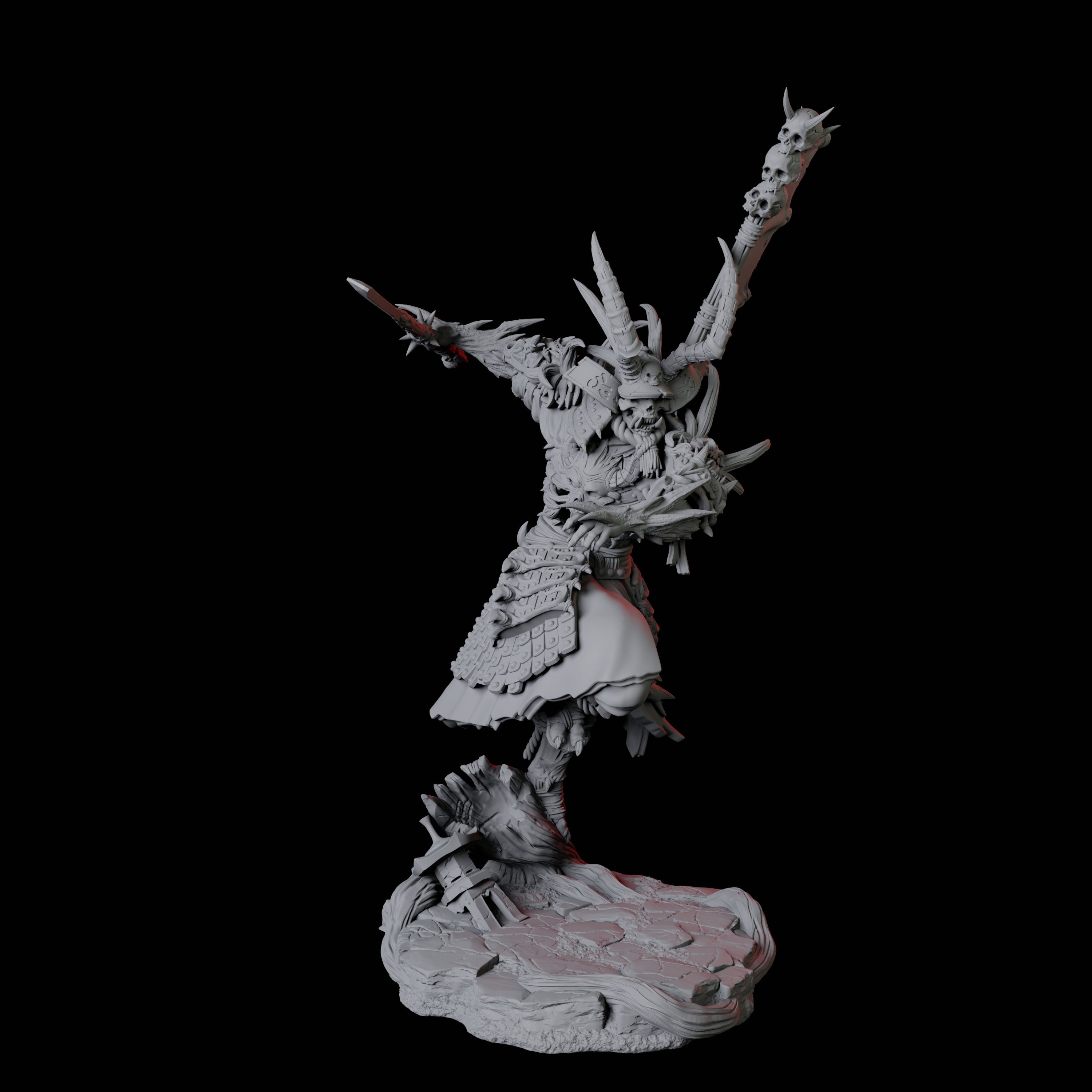 Skeletal Undead Samurai A Miniature for Dungeons and Dragons, Pathfinder or other TTRPGs