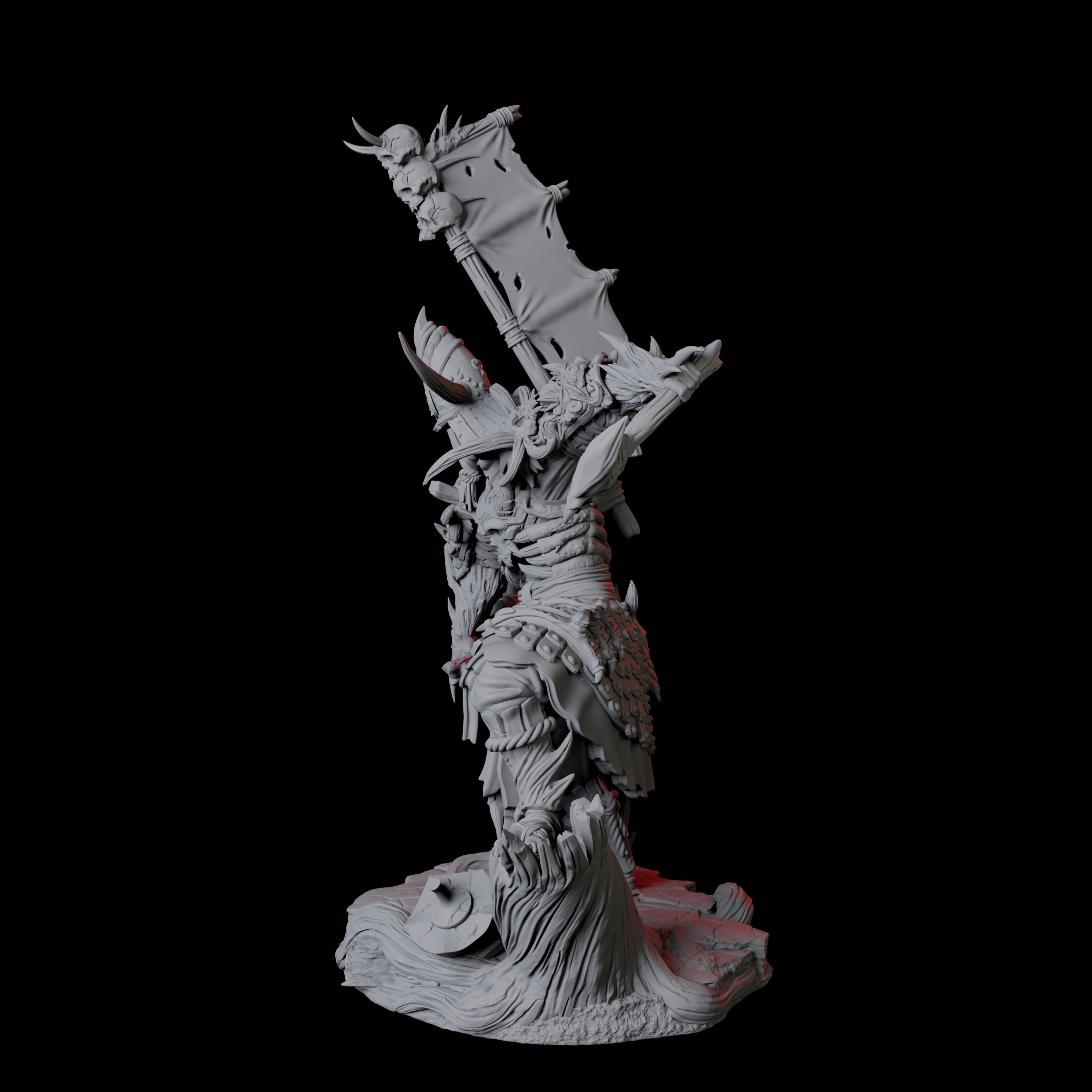 Skeletal Undead Samurai B Miniature for Dungeons and Dragons, Pathfinder or other TTRPGs