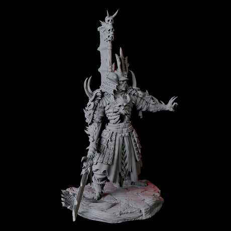 Skeletal Undead Samurai C Miniature for Dungeons and Dragons, Pathfinder or other TTRPGs