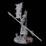 Skeletal Undead Samurai C Miniature for Dungeons and Dragons, Pathfinder or other TTRPGs