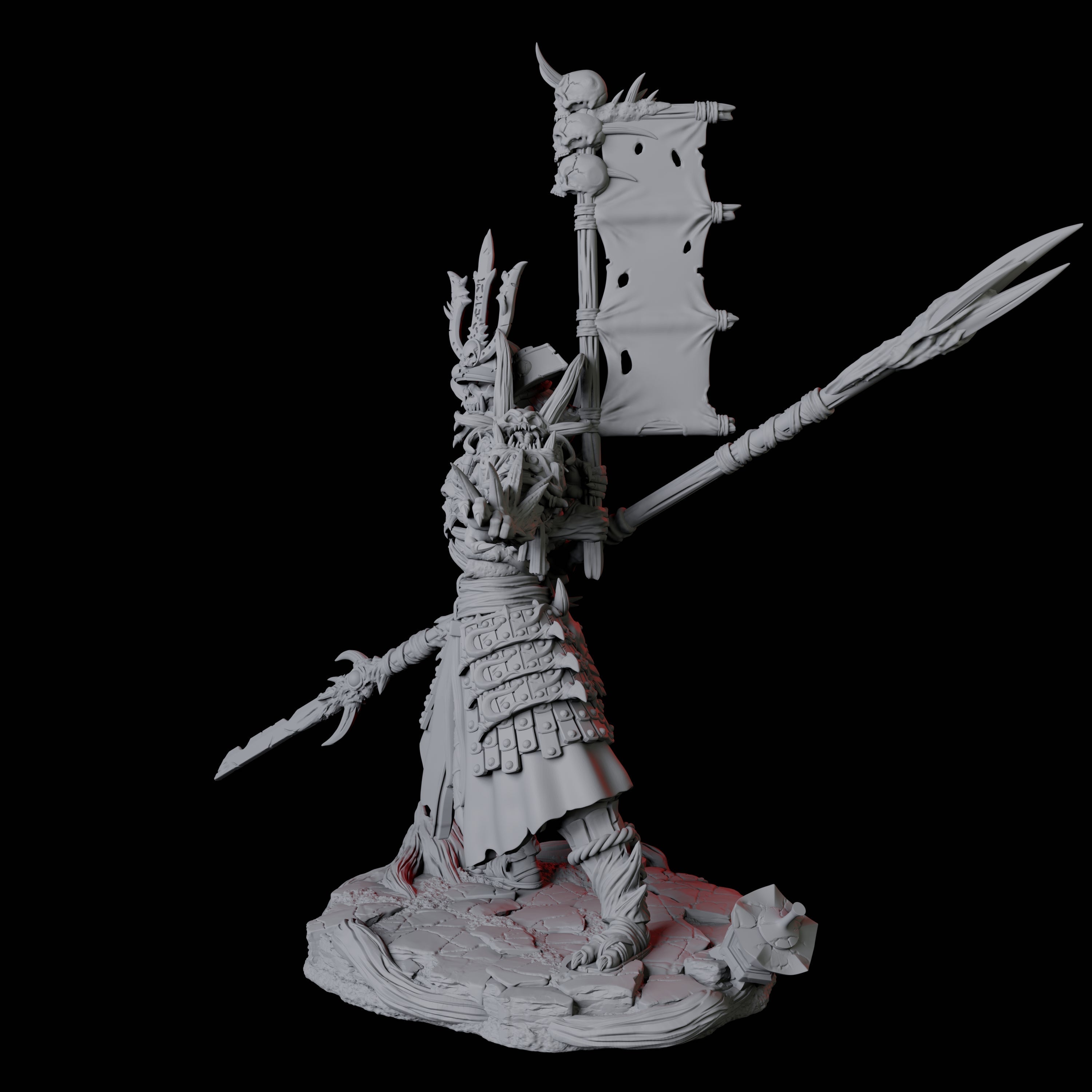 Skeletal Undead Samurai C Miniature for Dungeons and Dragons, Pathfinder or other TTRPGs