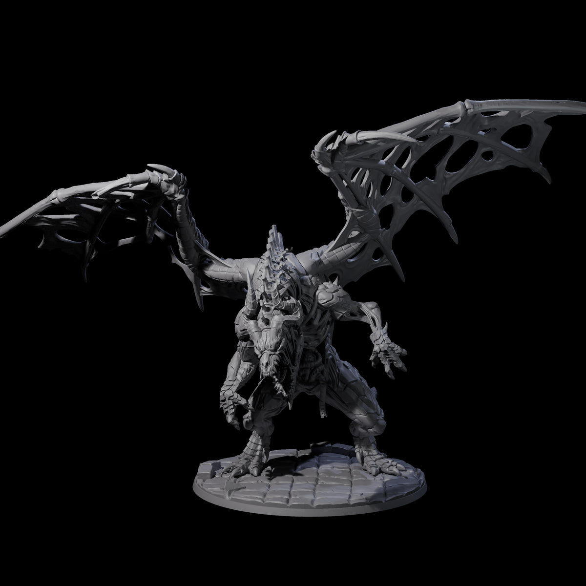 Skeletal Zombie Dragon Miniature for Dungeons and Dragons, Pathfinder or other TTRPGs