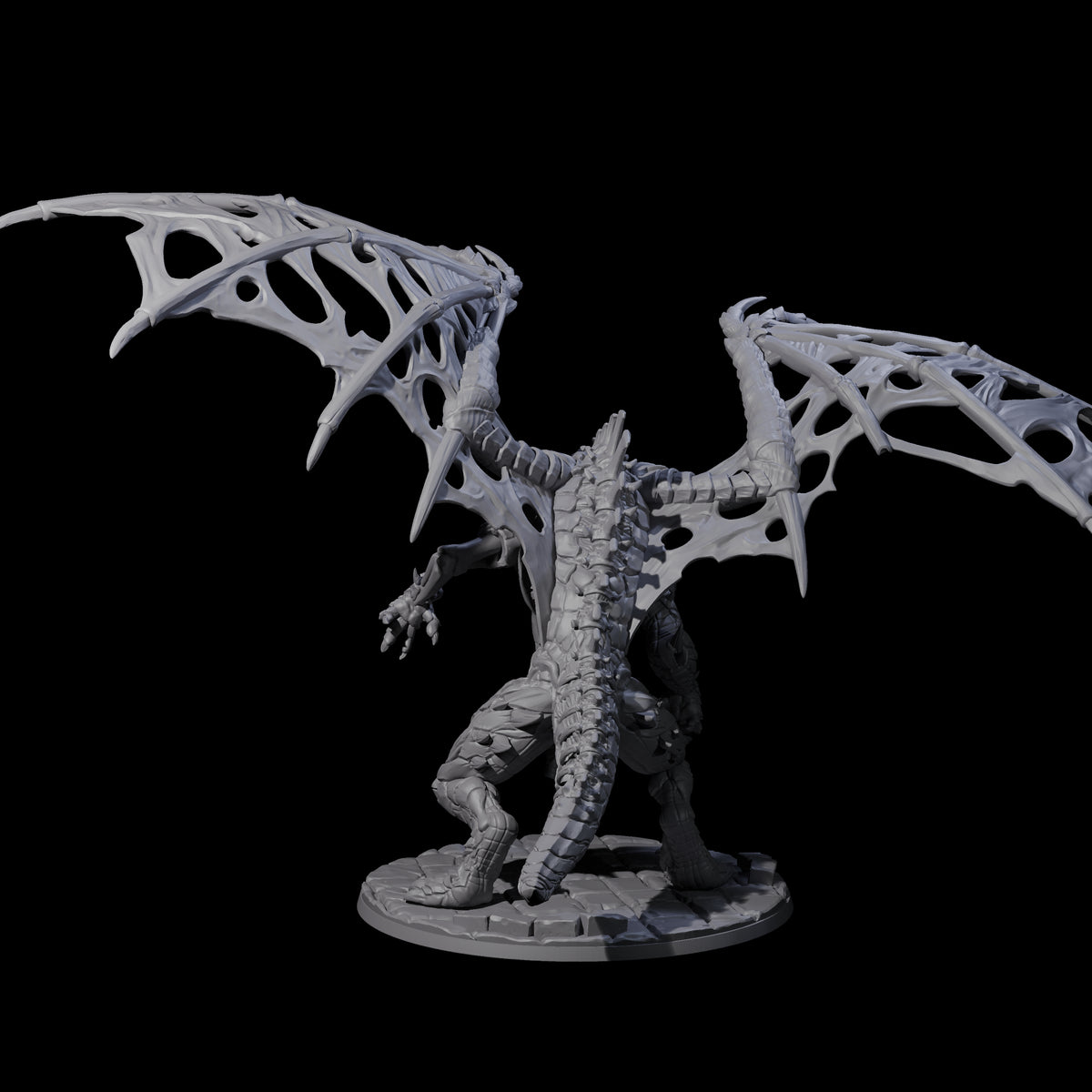 Skeletal Zombie Dragon Miniature for Dungeons and Dragons, Pathfinder or other TTRPGs