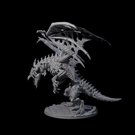 Skeletal Zombie Dragon Miniature for Dungeons and Dragons, Pathfinder or other TTRPGs