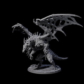 Skeletal Zombie Dragon Miniature for Dungeons and Dragons, Pathfinder or other TTRPGs