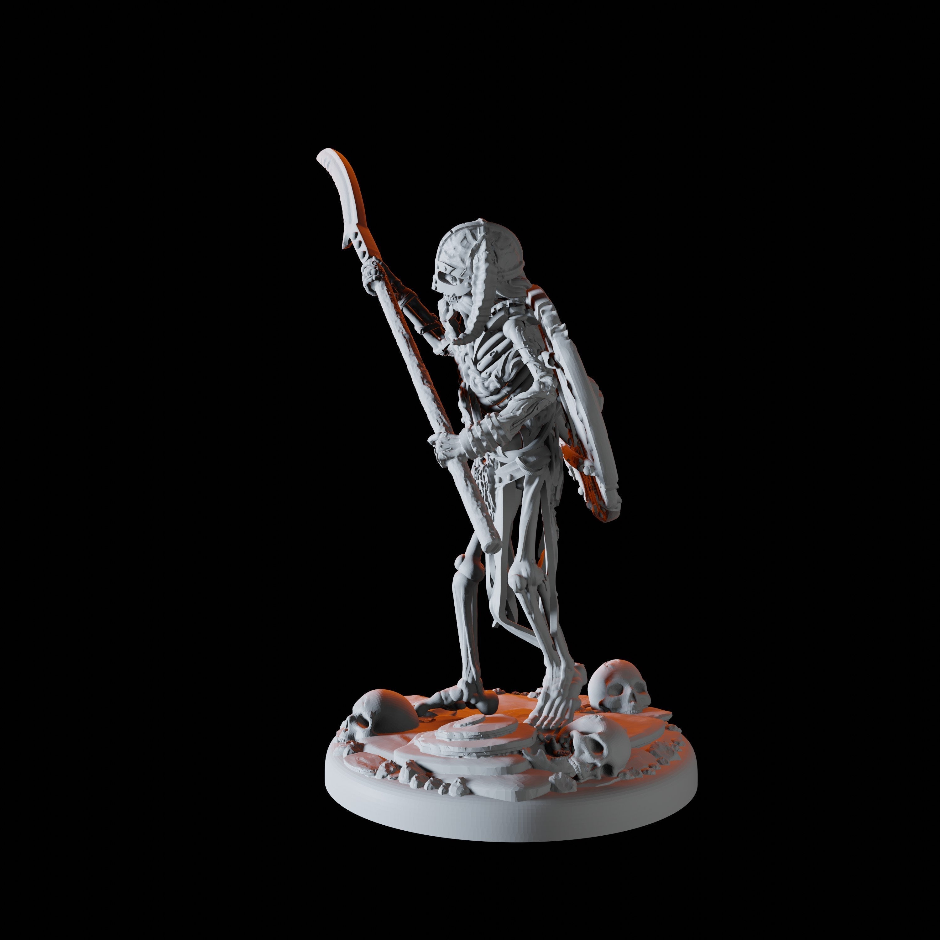 Skeleton Spearman Miniature for Dungeons and Dragons - Myth Forged