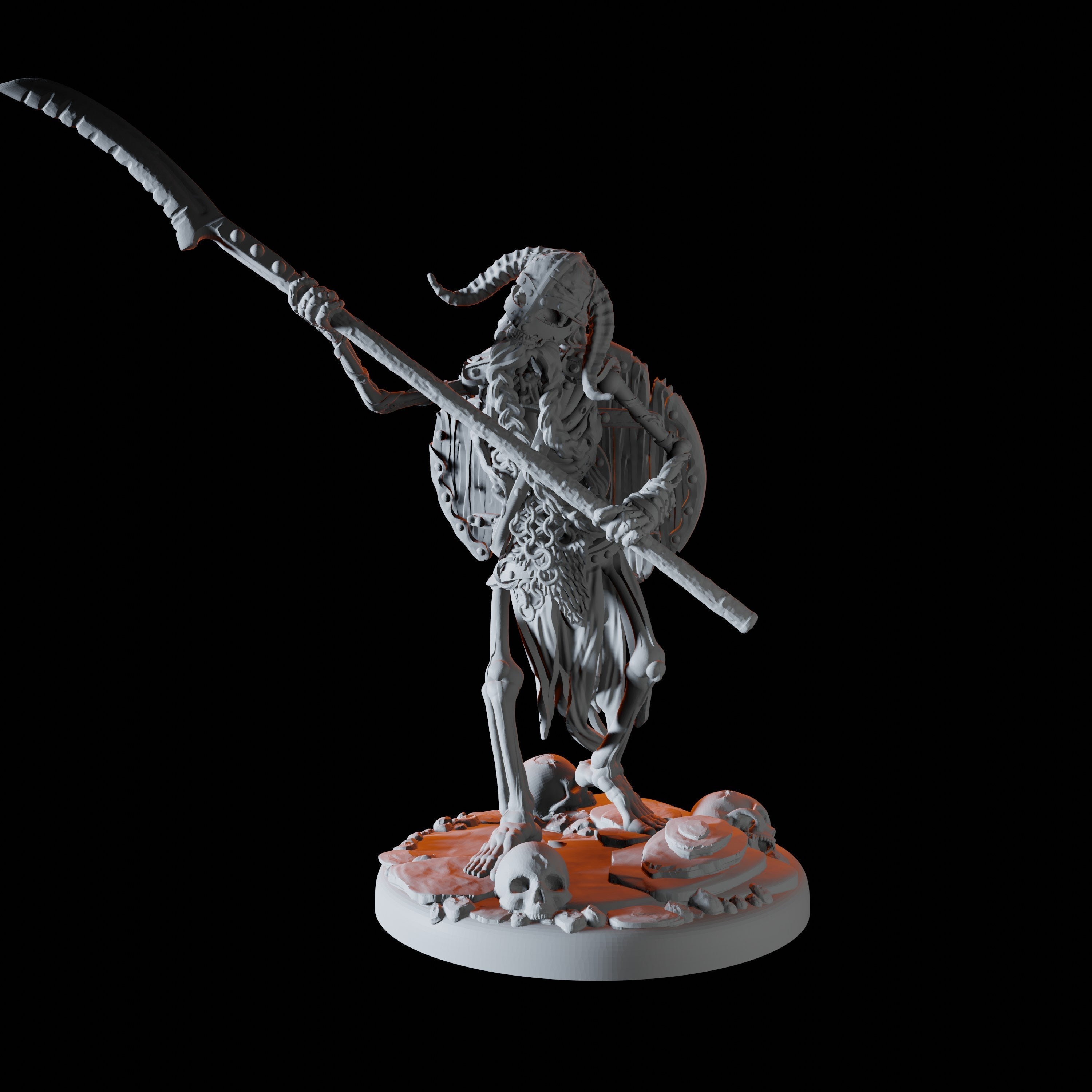 Skeleton Spearman Miniature for Dungeons and Dragons - Myth Forged