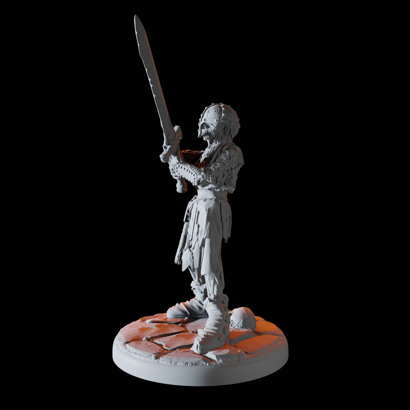 Skeleton Swordsman Miniature for Dungeons and Dragons, Pathfinder or other TTRPGs