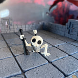 Skeleton Undead Set of Three Multicolour Table Ready Miniatures Miniature for Dungeons and Dragons, Pathfinder or other TTRPGs