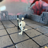 Skeleton Undead Set of Three Multicolour Table Ready Miniatures Miniature for Dungeons and Dragons, Pathfinder or other TTRPGs