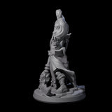 Skull Wielding Necromancer Miniature for Dungeons and Dragons, Pathfinder or other TTRPGs