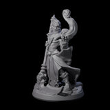 Skull Wielding Necromancer Miniature for Dungeons and Dragons, Pathfinder or other TTRPGs