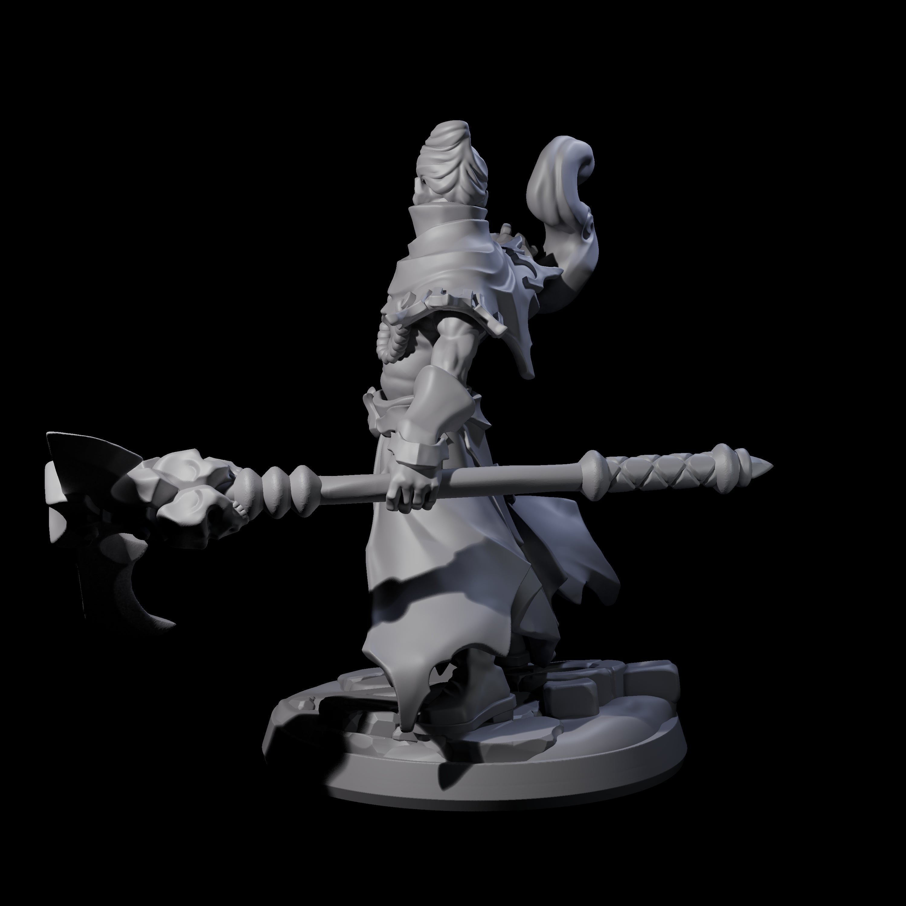 Skull Wielding Necromancer Miniature for Dungeons and Dragons, Pathfinder or other TTRPGs