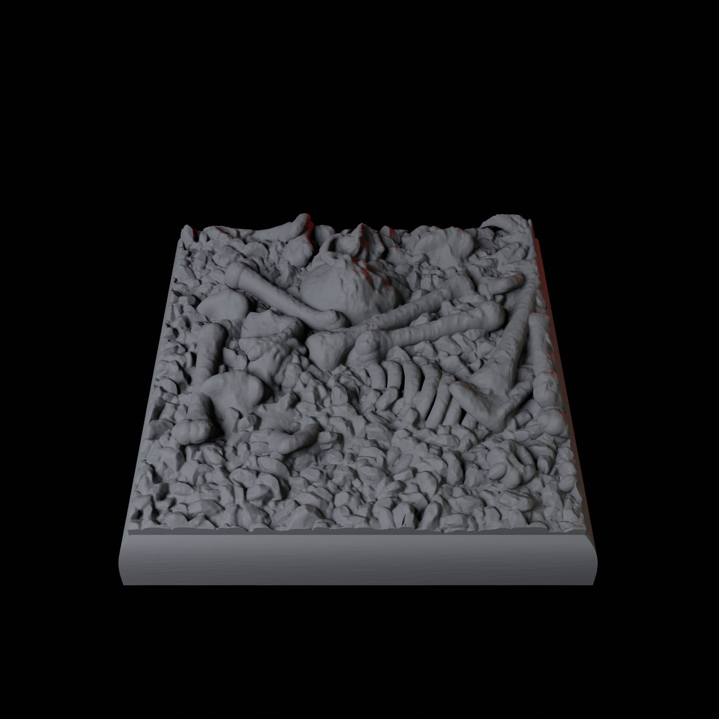 Skull and Bones Base Pack - 20mm Square Miniature for Dungeons and Dragons, Pathfinder or other TTRPGs