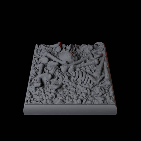 Skull and Bones Base Pack - 20mm Square Miniature for Dungeons and Dragons, Pathfinder or other TTRPGs