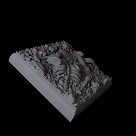 Skull and Bones Base Pack - 20mm Square Miniature for Dungeons and Dragons, Pathfinder or other TTRPGs