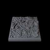 Skull and Bones Base Pack - 20mm Square Miniature for Dungeons and Dragons, Pathfinder or other TTRPGs