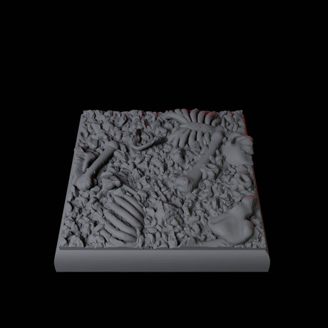 Skull and Bones Base Pack - 20mm Square Miniature for Dungeons and Dragons, Pathfinder or other TTRPGs
