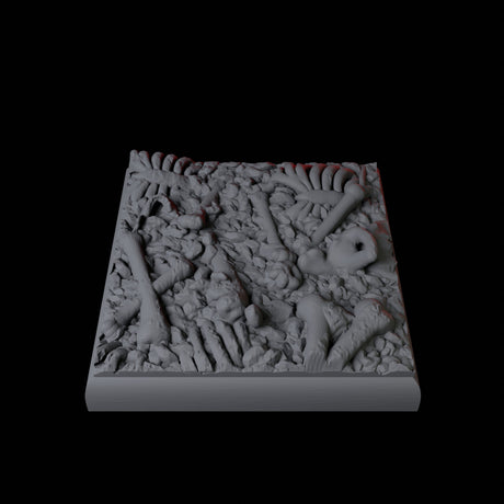 Skull and Bones Base Pack - 20mm Square Miniature for Dungeons and Dragons, Pathfinder or other TTRPGs