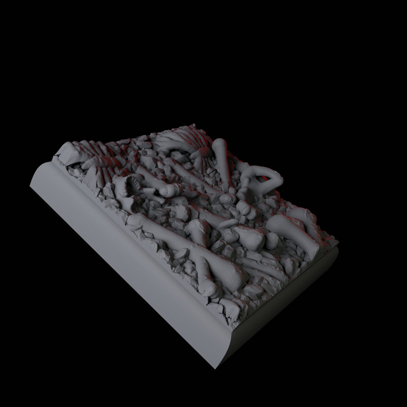 Skull and Bones Base Pack - 20mm Square Miniature for Dungeons and Dragons, Pathfinder or other TTRPGs