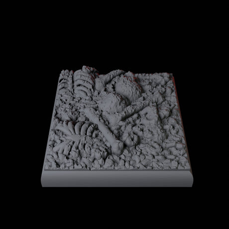 Skull and Bones Base Pack - 20mm Square Miniature for Dungeons and Dragons, Pathfinder or other TTRPGs