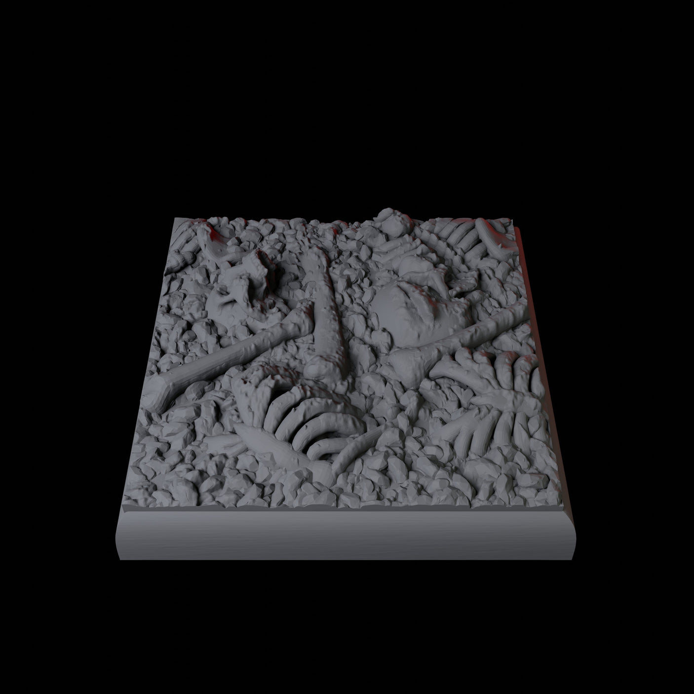 Skull and Bones Base Pack - 20mm Square Miniature for Dungeons and Dragons, Pathfinder or other TTRPGs