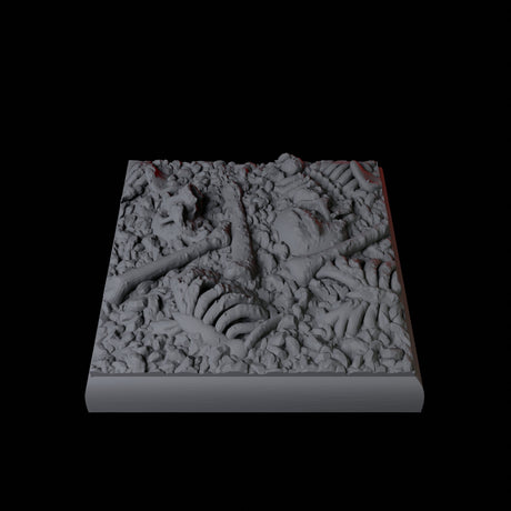 Skull and Bones Base Pack - 20mm Square Miniature for Dungeons and Dragons, Pathfinder or other TTRPGs