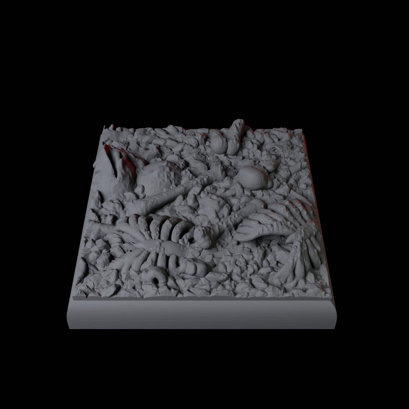 Skull and Bones Base Pack - 20mm Square Miniature for Dungeons and Dragons, Pathfinder or other TTRPGs