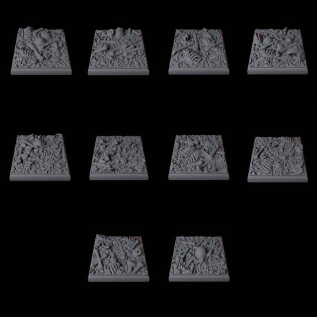 Skull and Bones Base Pack - 20mm Square Miniature for Dungeons and Dragons, Pathfinder or other TTRPGs