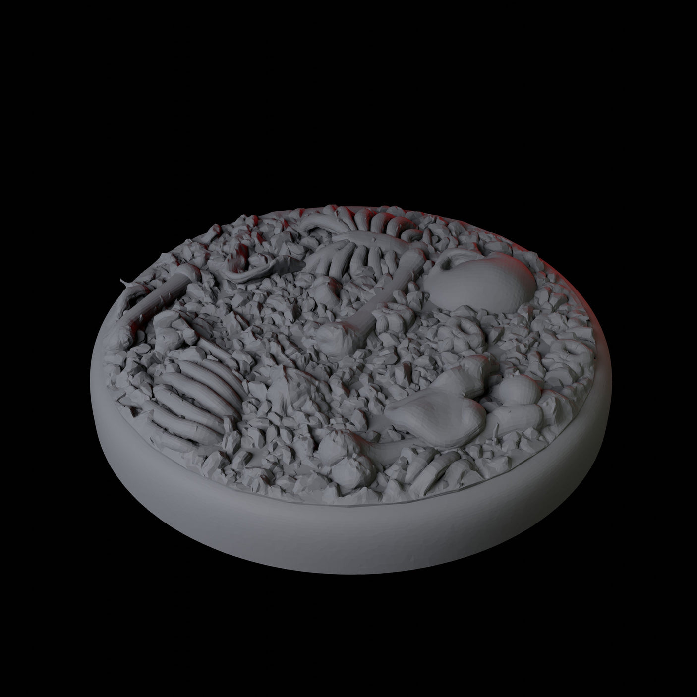 Skull and Bones Base Pack - 25mm Circles Miniature for Dungeons and Dragons, Pathfinder or other TTRPGs