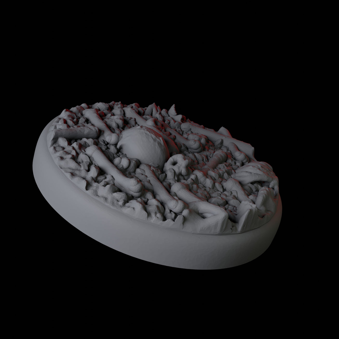 Skull and Bones Base Pack - 25mm Circles Miniature for Dungeons and Dragons, Pathfinder or other TTRPGs