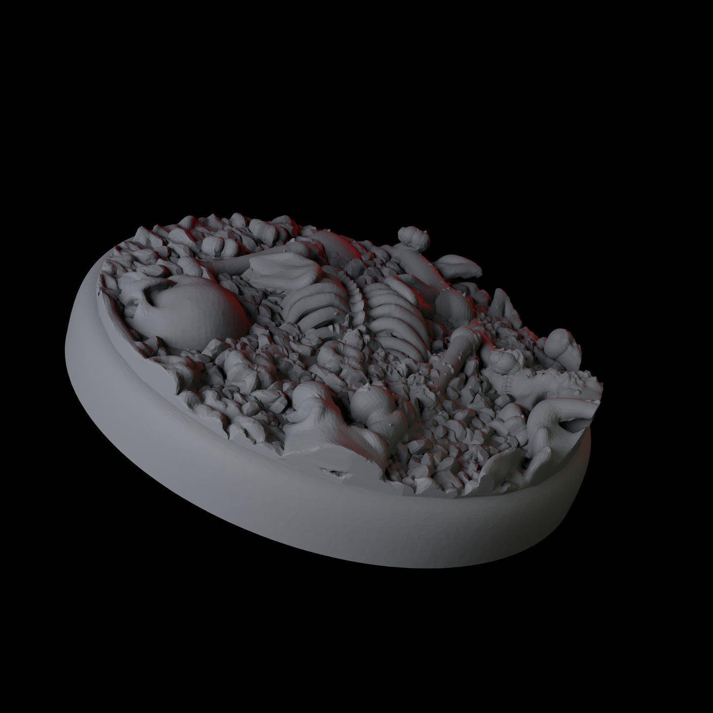 Skull and Bones Base Pack - 25mm Circles Miniature for Dungeons and Dragons, Pathfinder or other TTRPGs