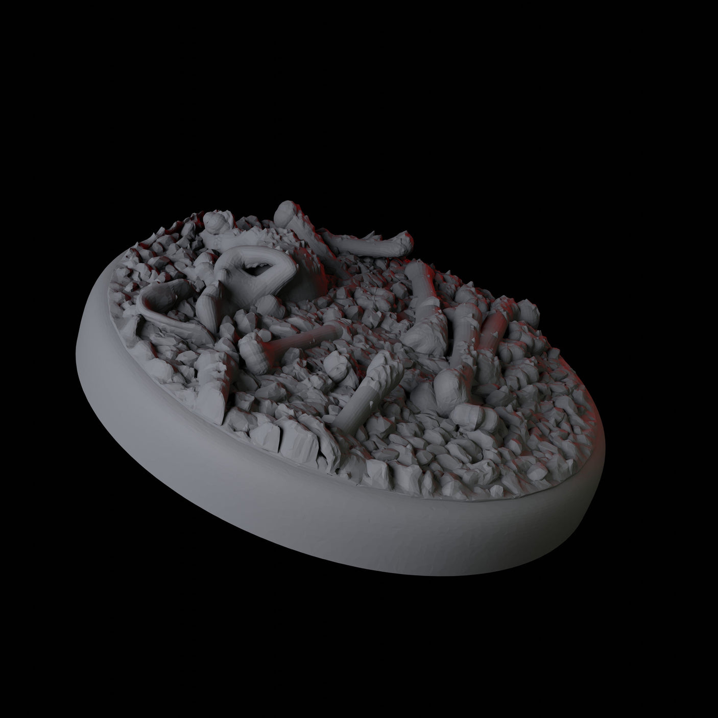Skull and Bones Base Pack - 25mm Circles Miniature for Dungeons and Dragons, Pathfinder or other TTRPGs