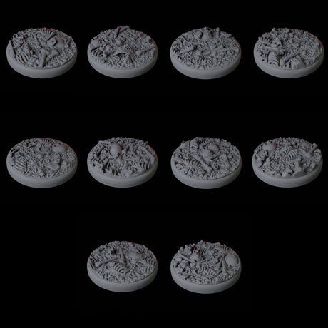 Skull and Bones Base Pack - 25mm Circles Miniature for Dungeons and Dragons, Pathfinder or other TTRPGs