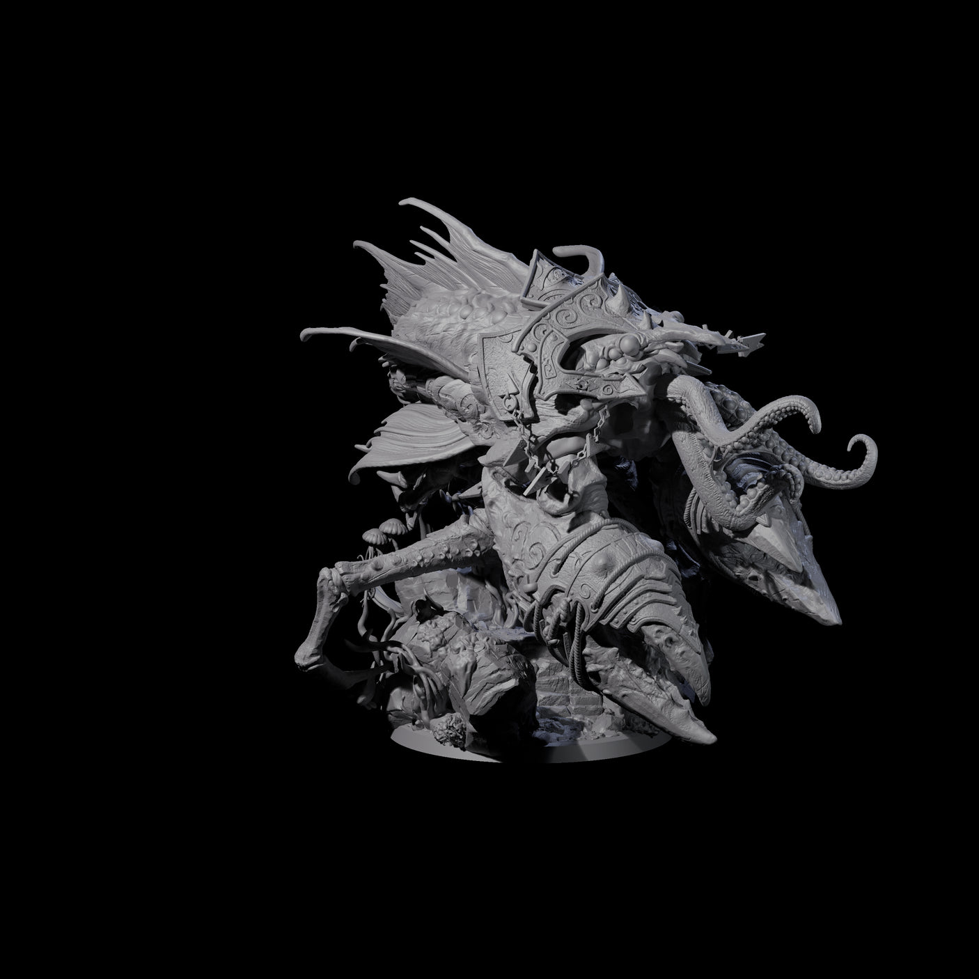 Skuttling Trench Terror Miniature for Dungeons and Dragons, Pathfinder or other TTRPGs