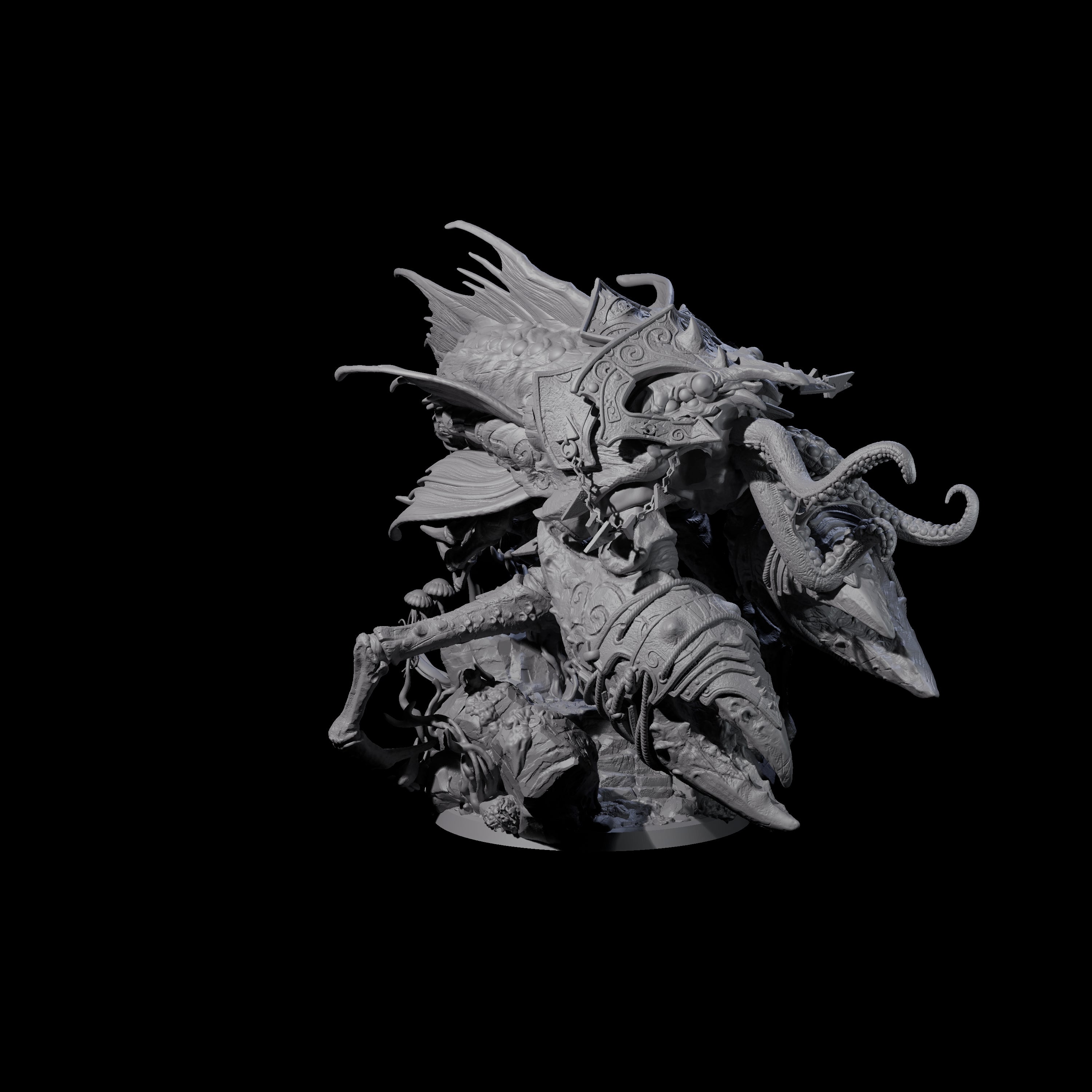 Skuttling Trench Terror Miniature for Dungeons and Dragons, Pathfinder or other TTRPGs