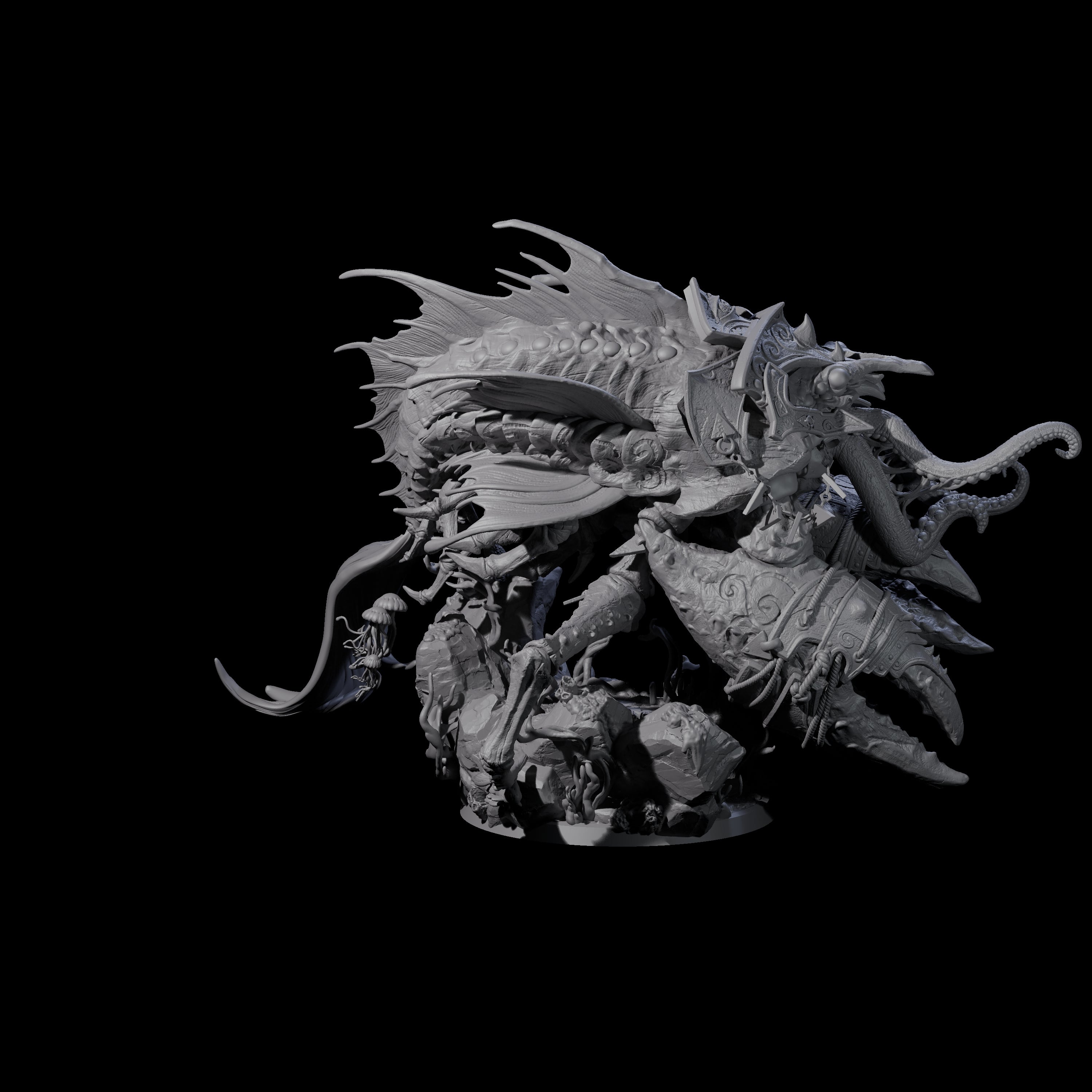 Skuttling Trench Terror Miniature for Dungeons and Dragons, Pathfinder or other TTRPGs