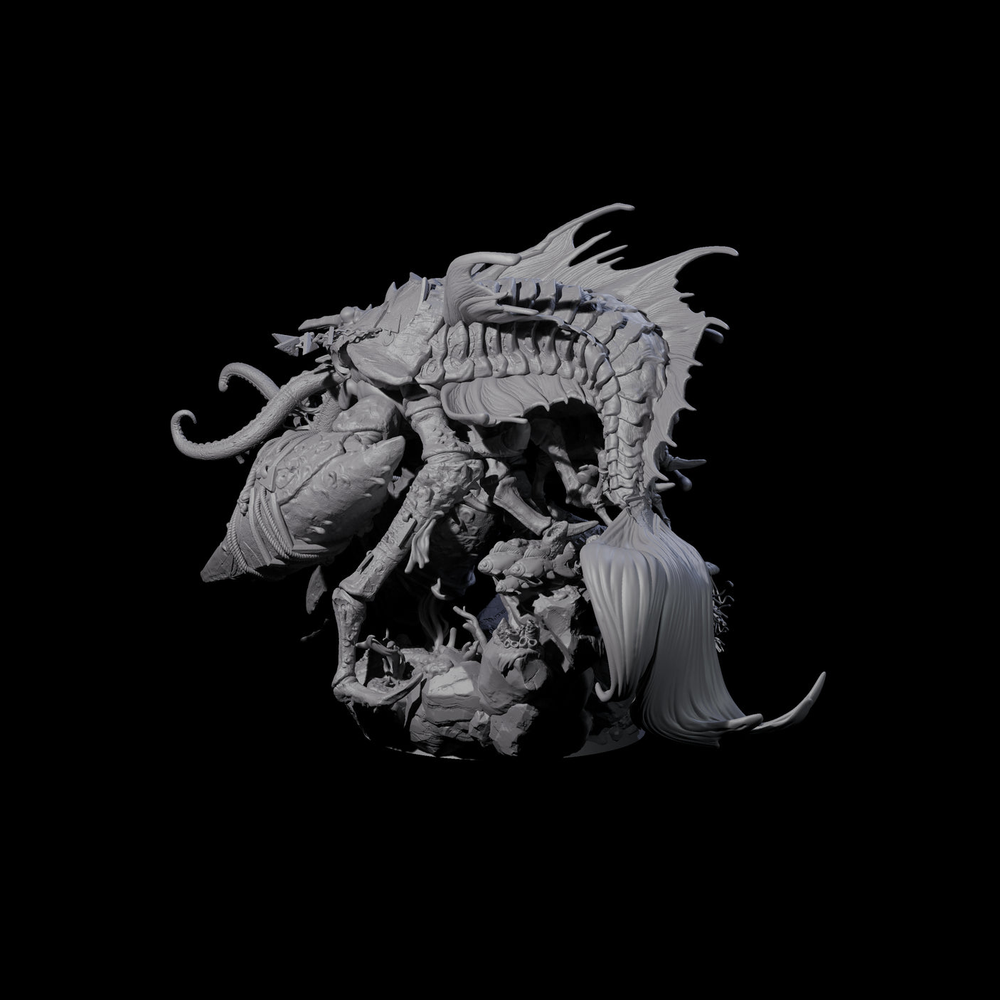 Skuttling Trench Terror Miniature for Dungeons and Dragons, Pathfinder or other TTRPGs