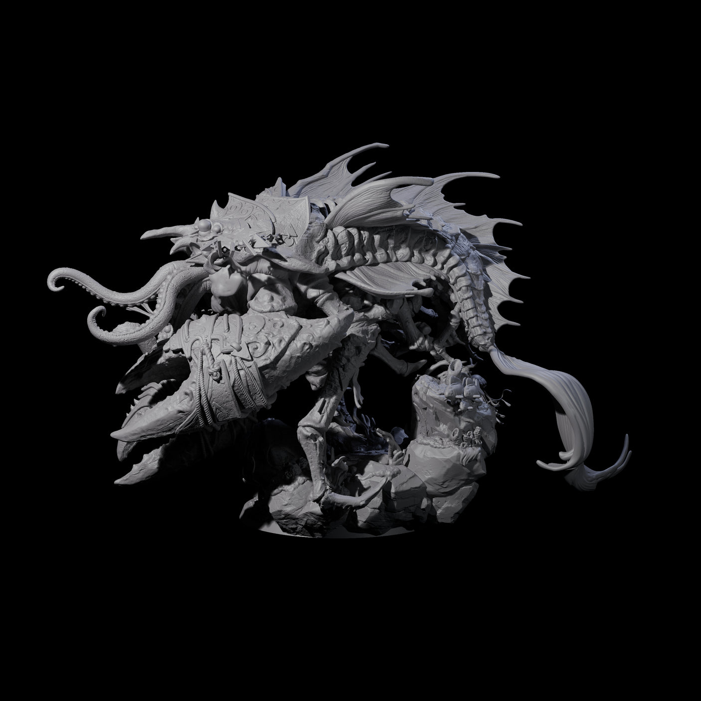 Skuttling Trench Terror Miniature for Dungeons and Dragons, Pathfinder or other TTRPGs