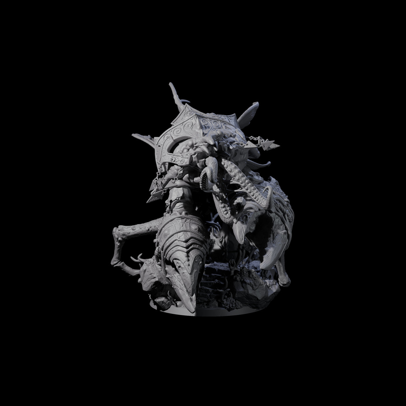 Skuttling Trench Terror Miniature for Dungeons and Dragons, Pathfinder or other TTRPGs