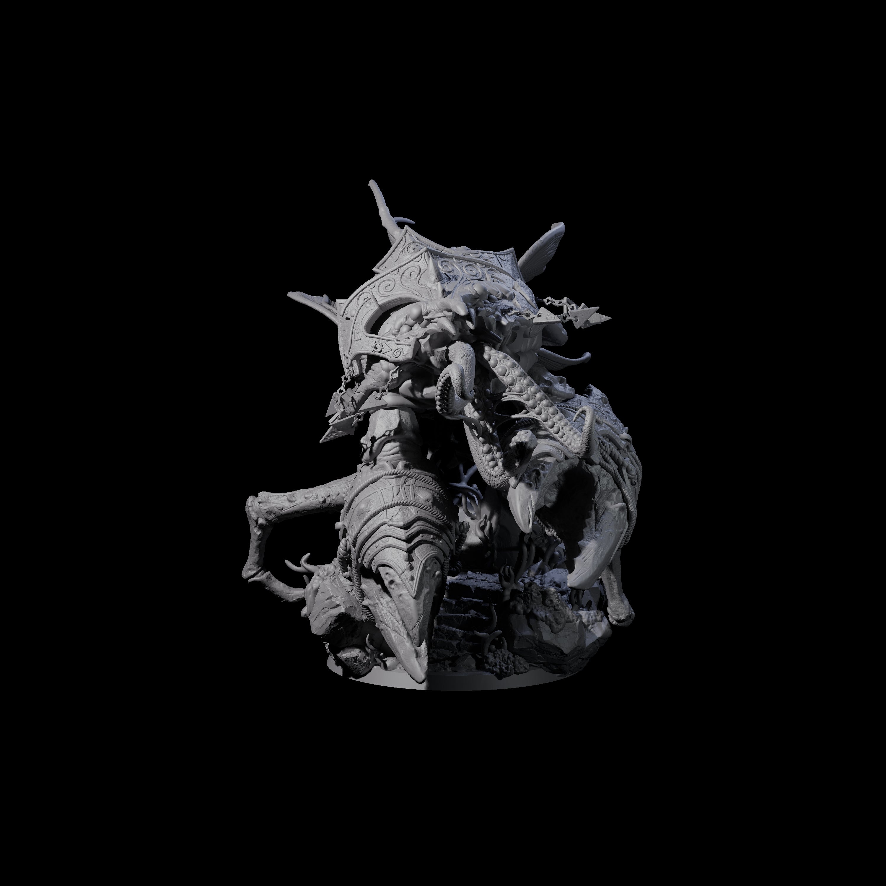 Skuttling Trench Terror Miniature for Dungeons and Dragons, Pathfinder or other TTRPGs