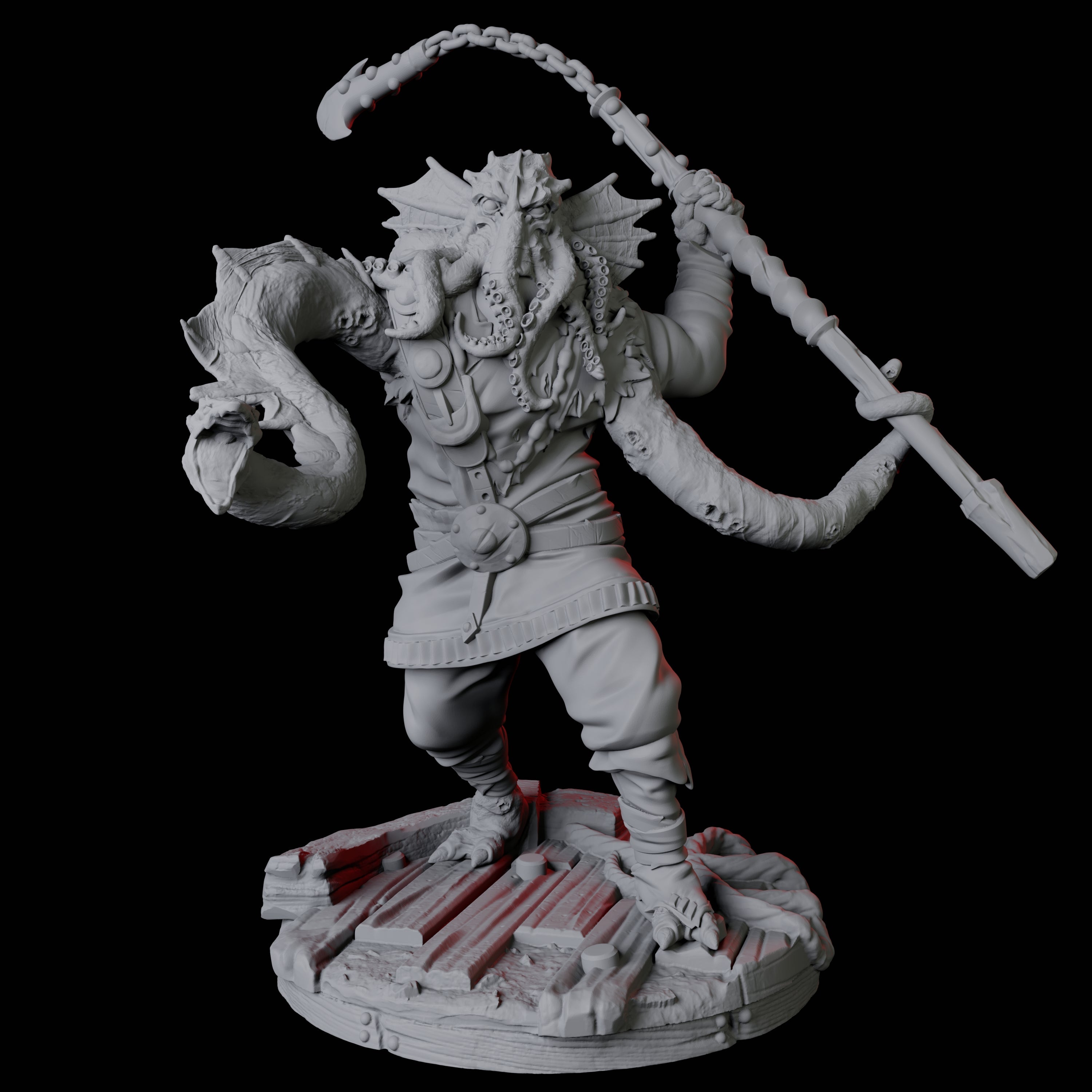 Sky Kraken Acolyte A Miniature for Dungeons and Dragons, Pathfinder or other TTRPGs